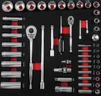 PROForm Einlagesystem, Stecknuss, Zoll 51-tlg.