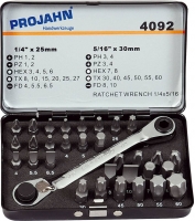 Projahn 1/4 + 5/16 KOMBI Bit-Box, 32-tlg.