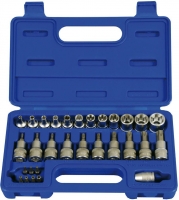 Projahn 1/4&3/8 TX mit Bohrung Koffer 30-tlg.