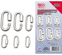 BGS Schraubverschluss-Karabinerhaken-Set, 20-tlg.