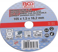 BGS Trennscheibe fr BGS Tiefenschneider 105x1,5x16,2