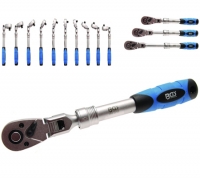 BGS 1/4 Ausziehbare Umschaltknarre, abwinkelbar 175-225 mm