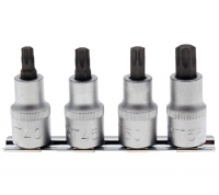 BGS T-Profil Bit-Einsatz-Set, T40-T55, 12,5 (1/2), 4-tlg