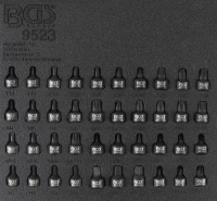 BGS WW-Einlage Kraft-Bit-Einsatz-Satz Innenvierkant 1/4 40-