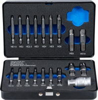 BGS Schraubenausdreher-Satz fr Innensechskant 1,5-10mm / T-Profil (fr Torx) T10-T55 19-tlg.