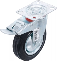 BGS Diy Lenkrolle mit Bremse mit Anschraubsockel  125mm