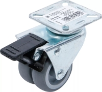 BGS Diy Doppel-Lenkrolle mit Bremse  50mm