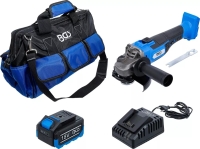 BGS Akku-Winkelschleifer-Satz b�rstenlos 18V mit Akku und Schnell-Ladeger�t