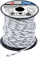 BGS Diy Kunststoff-Seil / Allzweckseil 3 mm x 20 m schwarz / wei�