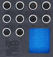 BGS Werkstattwageneinlage 1/6: Felgenschloss-Werkzeug-Satz f�r Tesla 10-tlg.