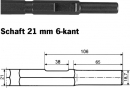 Projahn Spitzmeiel 460 Schaft 21 mm 6-kant Kango