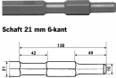 Projahn Flachmeiel 450/25  Schaft 21 mm 6-kant Makita