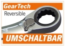 GearTech Ratschenschlssel-Satz, 8-tlg. umschaltbar