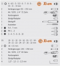 Projahn 1/4 + 1/2 Xi-on Steckschlsselkoffer, 54-tlg.