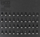 BGS WW-Einlage Kraft-Bit-Einsatz-Satz Innenvierkant 1/4 40-
