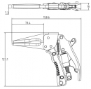 BGS Langbeck-Gripzange mit Pistolengriff 170 mm