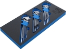BGS WW-Einlage 1/3: Winkelschlssel-Satz extra lang T-Profil (fr Torx), T-Profil (fr Torx) mit Bohrung, Innensechskant 27-tlg.