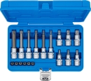 BGS 1/4-1/2 Bit-Einsatz-Satz T-Profil / Torx mit Bohrung 18-tlg
