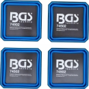 BGS Magnet-Haftschalen-Satz Silikon faltbar 115x115x50mm 4-tlg.