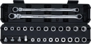 BGS Doppel-Ring- und Ratschenring-Gelenkschl�ssel-Satz extra lang 27-tlg.