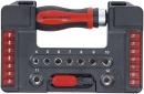 BGS Diy Bit-/Steckschl�ssel-Einsatz-Satz mit Ratschen-Drehgriff f�r Bits, umschaltbar 38-tlg.