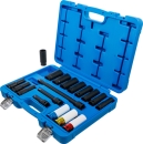 BGS 1/2 Kraft-Steckschl�ssel- und Kraft-Schoneinsatz-Satz Sechskant SW 10-24mm 18-tlg.