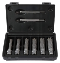 Projahn WELDON Kernbohrer-Set TCT 8-tlg. � 12-14-16-18-20-22 mm + 2x Zentrierstift Schnitttiefe 55,0 mm